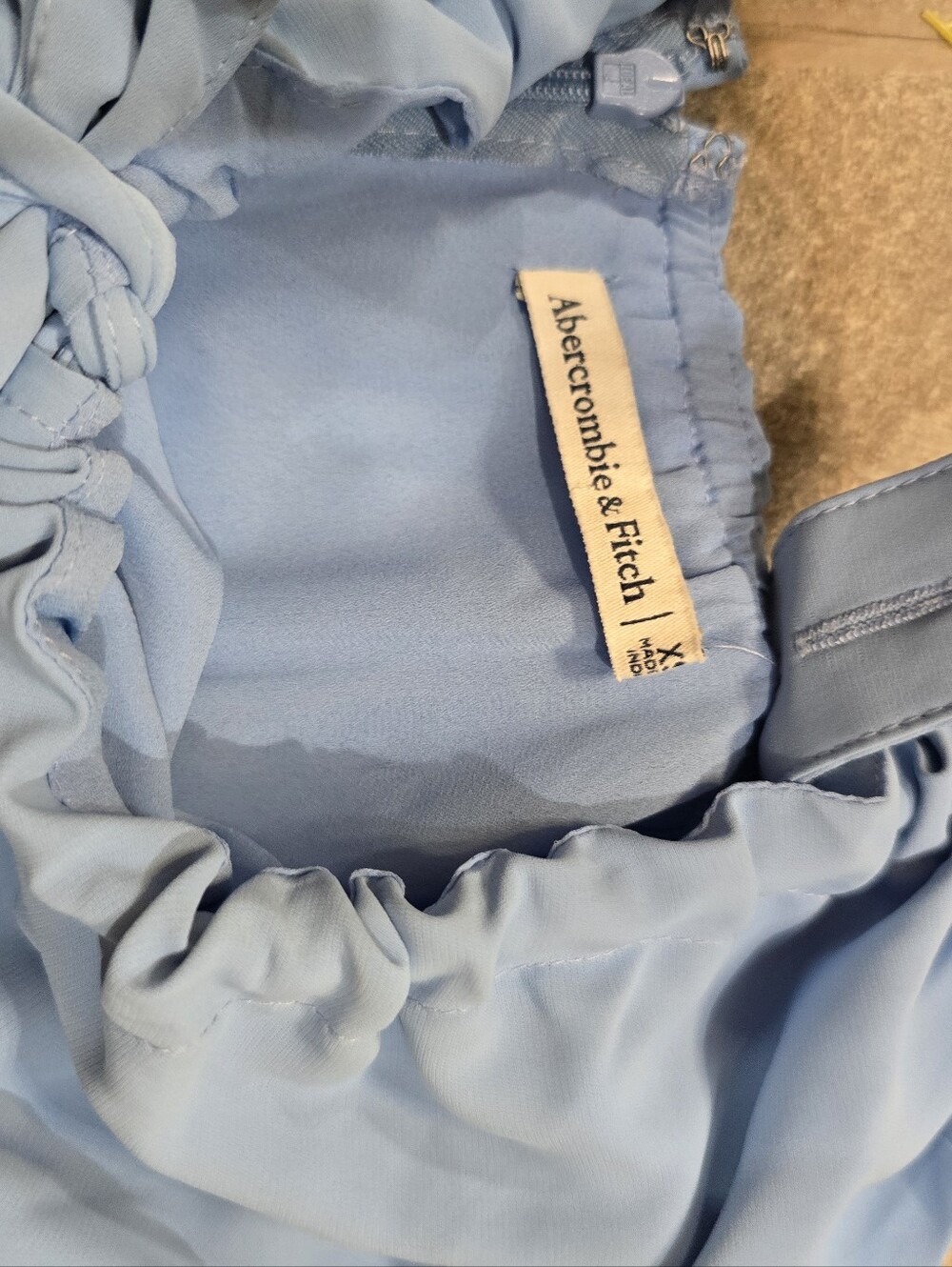 Abercrombie And Fitch XS Light Blue Tie-Front Cinch Summer Resort Midi Dress 2 4 - Picture 8 of 14